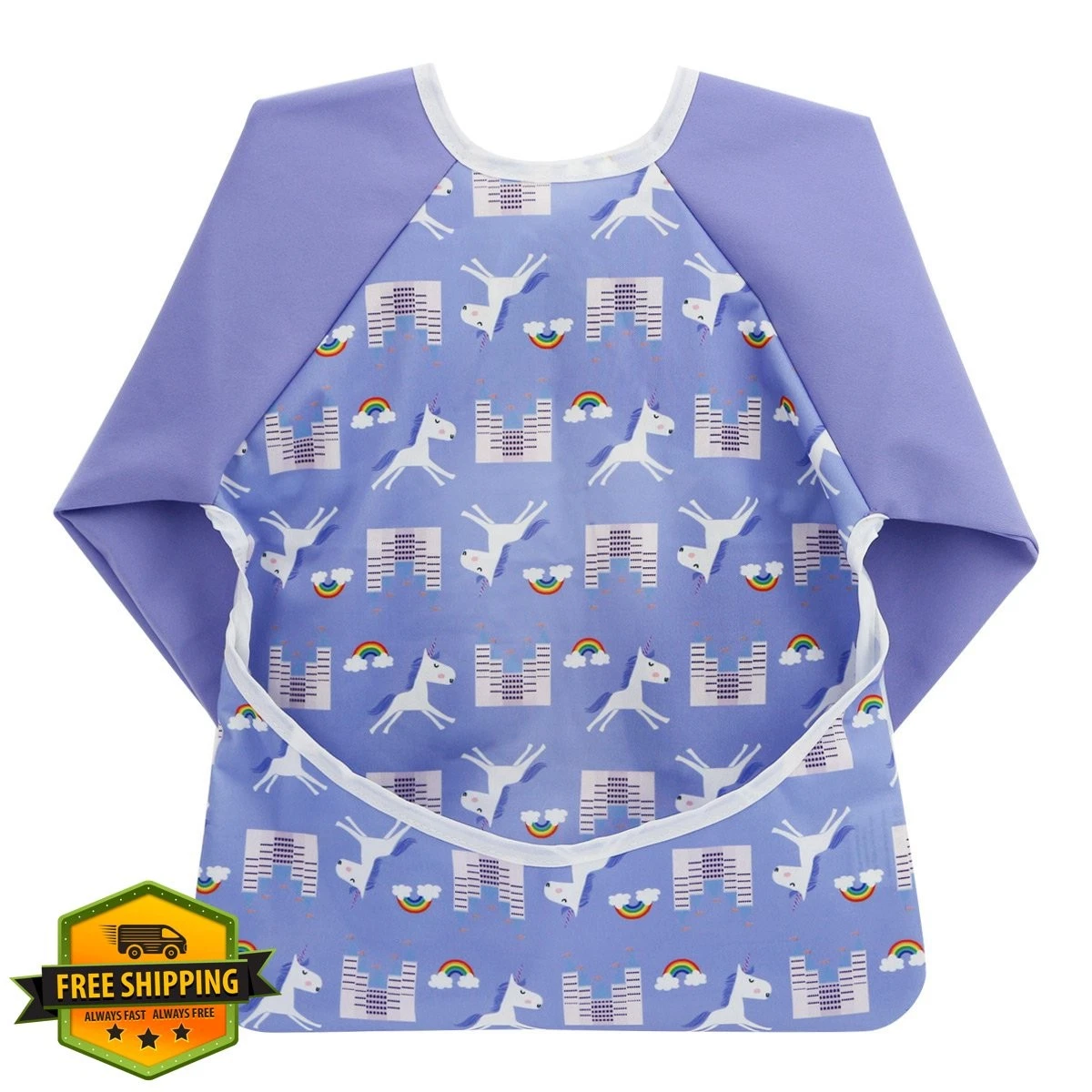 Hi Sprout Sleeved Bib Unicorn Baby Waterproof 6-24 Months