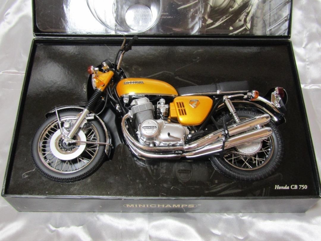 【新品】MINICHAMPS Honda CB 750 Mini Champs HONDA CB750 Candy Gold 1/12 Scale Classic Bike