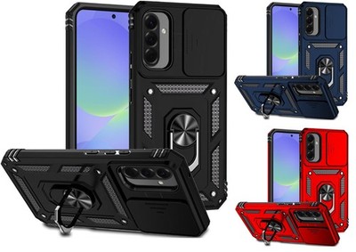For Samsung Galaxy A57 SM-A576 Camera Push Ringstand Hybrid Case Phone Cover