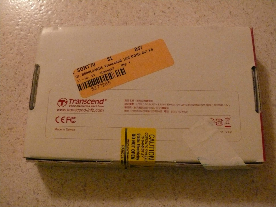 Transcend 1GB DDR2 667 FB-DIMM for MAC Pro - Image 3 of 4