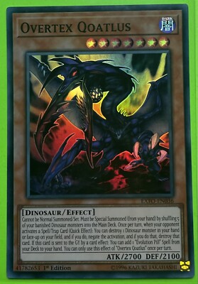 Yu-Gi-Oh! Karte Overtex Qoatlus – Super Rare, 1. Auflage, Deutsch | Aus MP18 Mega-Tin, Inkl. Fieldcenter-Karte