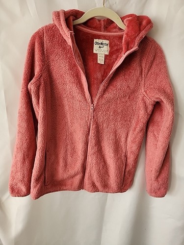 Osh Kosh B'Gosh Girls Rose Colored Size 14 / 14A Full Zip Fleece Sweater Jacket