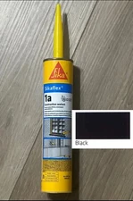 (1) Sikaflex 1a Polyurethane Construction Sealant Caulk, Black, In Date