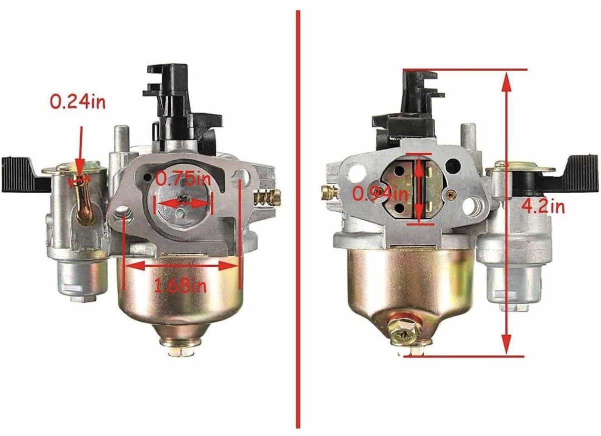 QAZAKY Carburatore GX 140 160 GX160 Motori 5.5hp GX200 6.5HP Generator Idropulitrice Kart Tosaerba Carb Con Guarnizione Collettore Tubo Comando Dell'aria - Foto 12