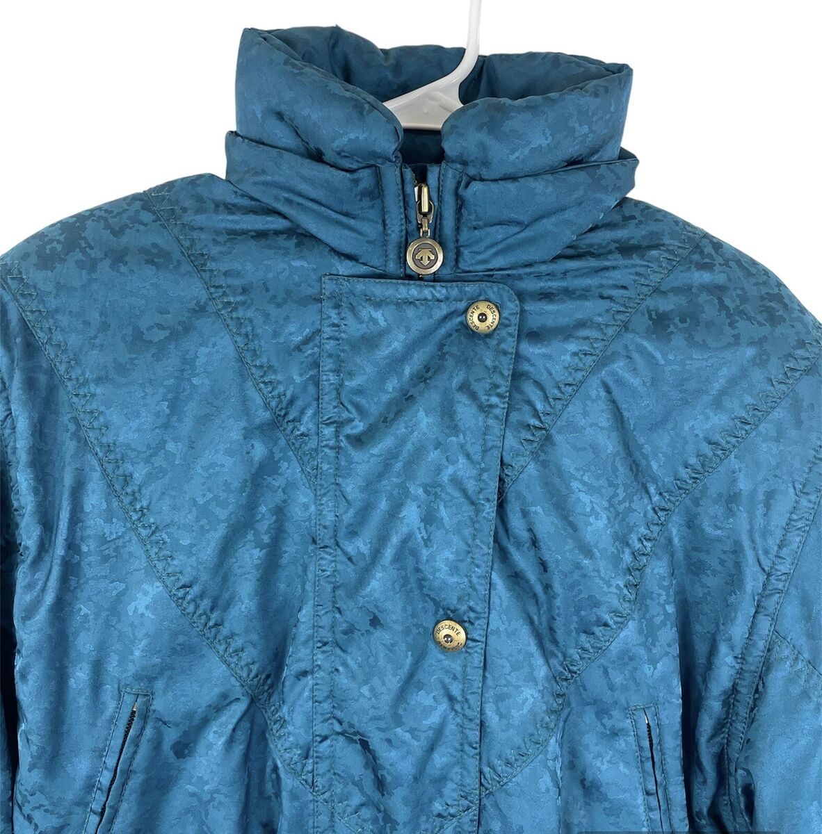 VINTAGE 1980's DESCENTE WOMENS SKI JACKET COAT TEAL BLUE VINTAGE 1980's DESCENTE WOMENS SKI JACKET COAT TEAL BLUE