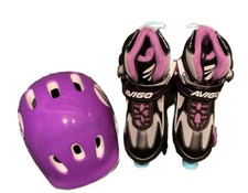 AVIGO - Roller Skates Including Helmet - Adjustable Sizes Sizes 1-4 