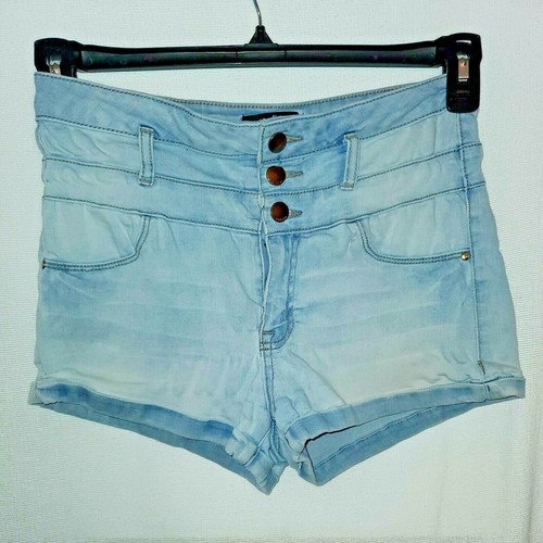 Womens Stretch Denim Shorts Distressed 