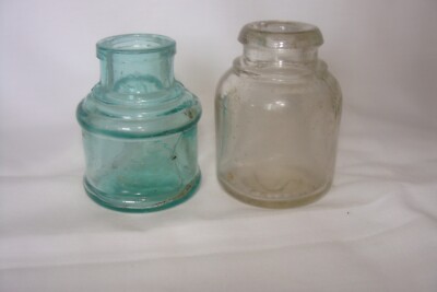 VINTAGE SWAN INK BOTTLE ''MABIE, TODD & CO LTD'' + ONE OTHER INK BOTTLE