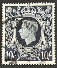 Great Britain 1939 - Scott 251, SG 478 - 10 sh Indigo - George VI