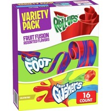 Ups, Fruit by the Foot, Gushers, Snacks Variety Pack, 16 Ct