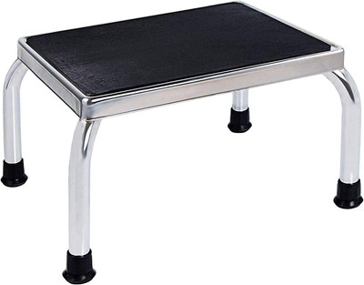 Heavy-Duty Foot Step Stool 350Lbs Welded Steel Legs, Anti-Skid Rubber Platform