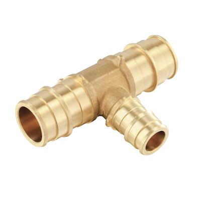 EFIELD 2 To 100 Packs Pex A Reducing Tee 1''x 1''x 3/4'' Brass Fittings Lead Free