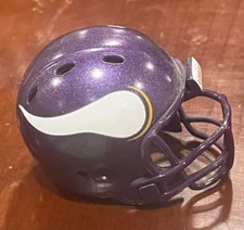 Riddell pocket pro football helmet Minnesota Vikings REV solid white horn