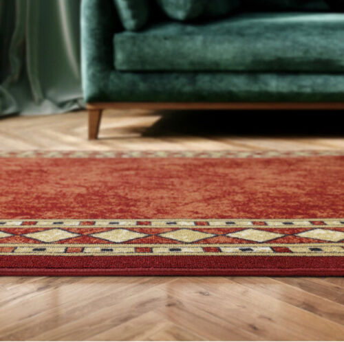 Alfombras Bordered Modern Non-Slip Low Pile Rubber Backing Indoor Area Rugs - Picture 100 of 105