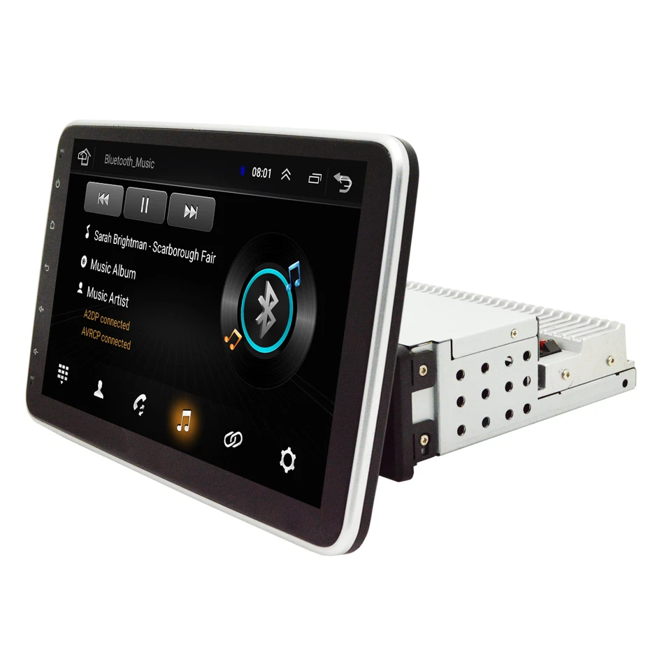 Rotatable 9" Single 1DIN Android 9 Car Stereo Radio GPS 1GB+16GB Navigation Wifi - Image 2 of 4