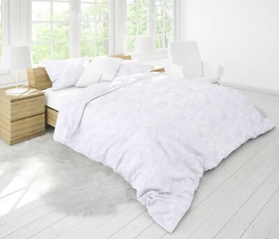 Mako-Damast Bettwäsche 100% Baumwolle Blumen Ornamente YKK Reißverschluss 33576