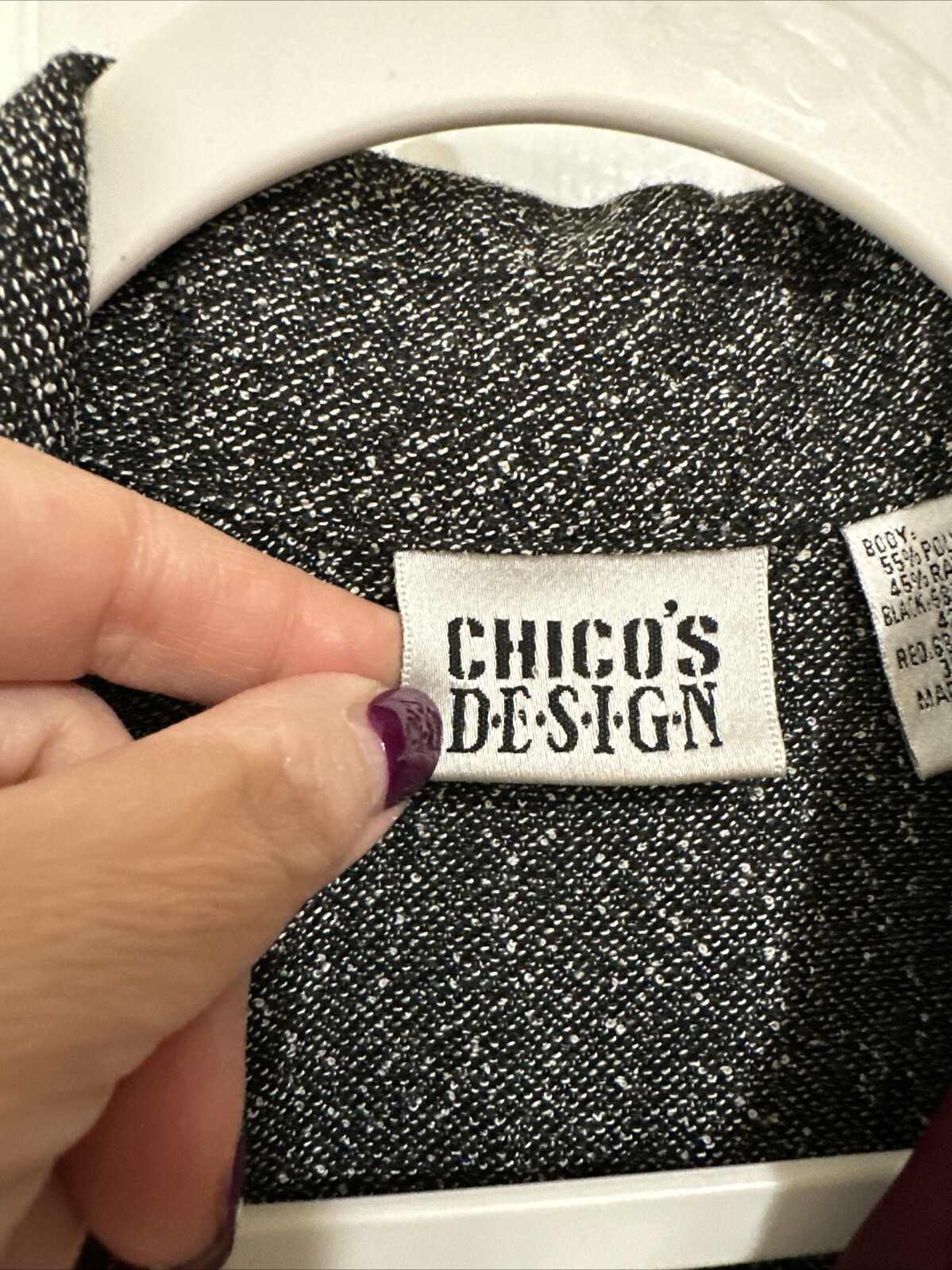 CHICO’S JACKET SNAP BUTTON FRONT - POCKETS - BLAC… - image 4