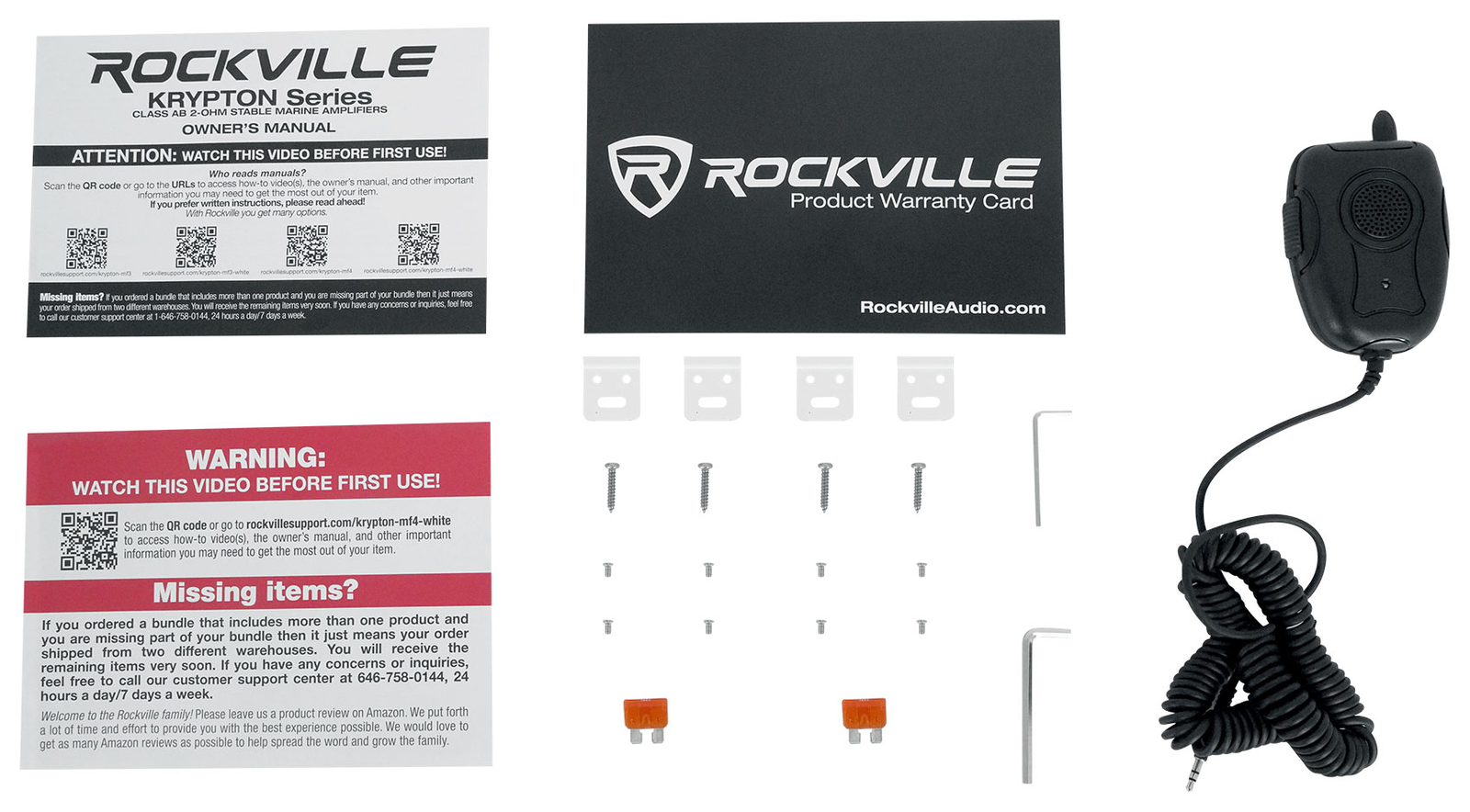 Пиковый 4-канальный морской усилитель Rockville KRYPTON MF4 мощностью 2400 Вт белый