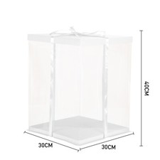 Large Clear PVC Gift Boxes Cake Candy Packaging Transparent Box Wedding Favors