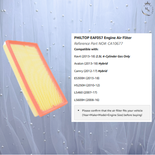 PHILTOP Engine Air Filter CA10677 Replacement For Toyota RAV4 2013-2018 Avalo - Picture 10 of 10
