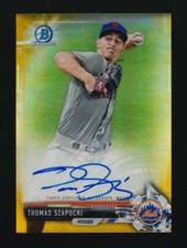2017 Bowman Chrome Prospect Gold Refractor /50 Thomas Szapucki #CPA-TS Auto METS