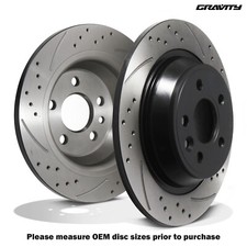 DISCHI FRENO POSTERIORI FORATI SCANALATI 302MM PER FORD FOCUS MK2 ST RS 05-12