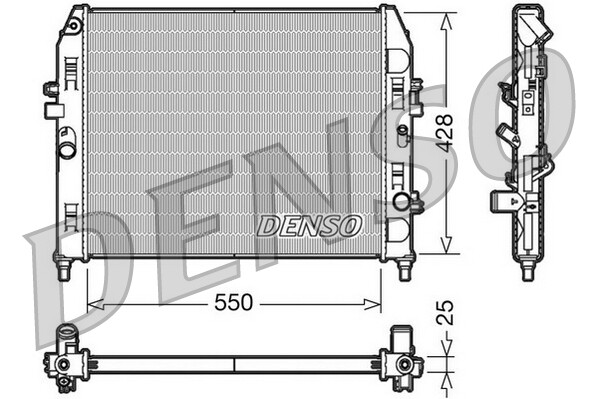DENSO DRM44008 Radiator, engine cooling for MAZDA