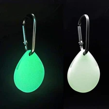 AMZER Pack of 2 Apple AirTag Accessories Drop Shape Case Carabiner Glow in Dark
