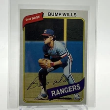 1980 Topps Bump Wills Baseball Card #473 NM-Mint FREE SHIPPING