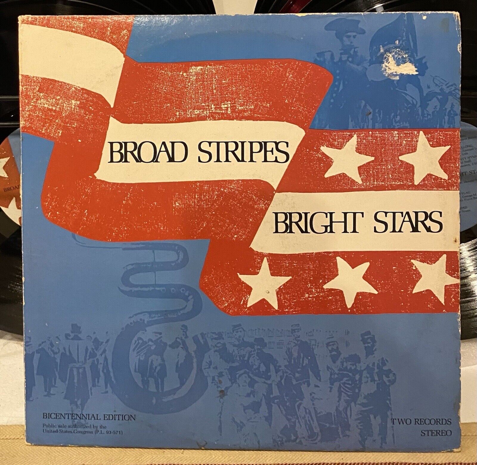 Broad Stripes & Bright Stars - Bicentennial Edition - 2xLP Vinyl, 1975 U.S.D.O.D