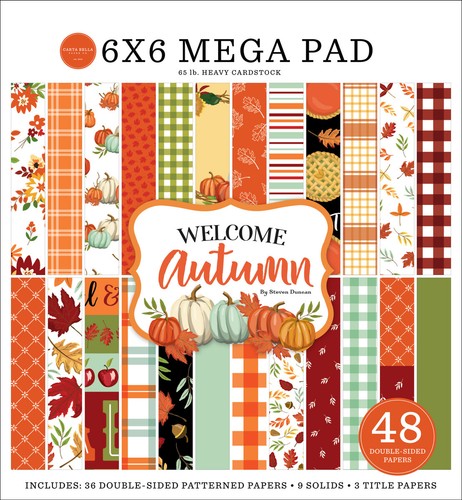 Carta Bella Papier WILLKOMMEN HERBST Kartenmacher 6x6 MEGA Karton Papierblock