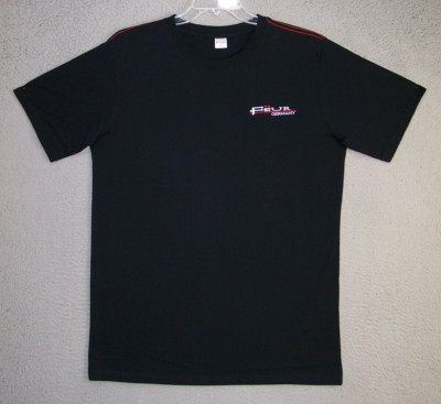Feur Germany Shirt Adult Large Black Embroider Graphic Logo Short Sleeve Unisex