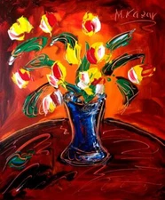   ABSTRACT  FINE ART by Mark Kazav Original Oil Painting Wall Art   432T3