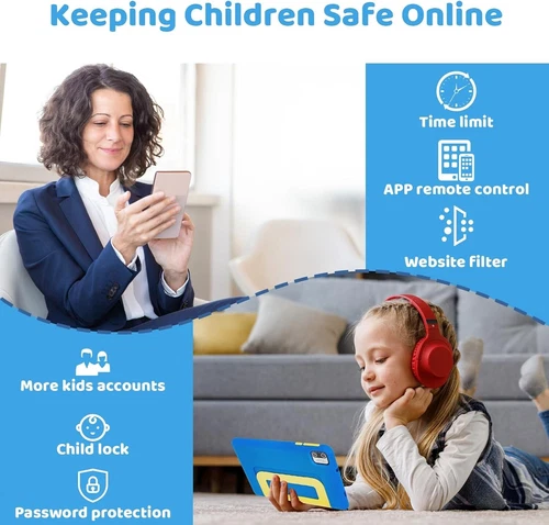 Kids Tablet 7 inch Android 13 Tablet for Kids 3-12 8GB RAM 64GB ROM Parent Cont - Picture 5 of 8