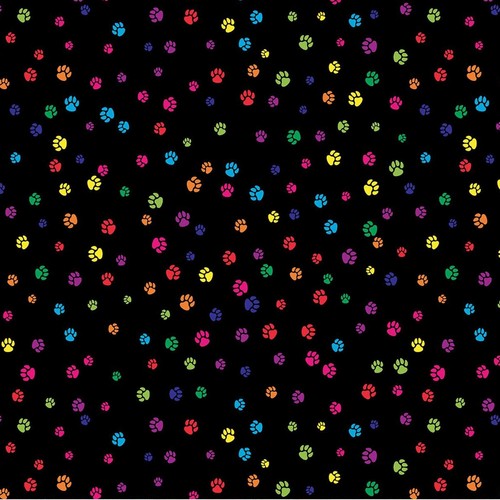 100% Cotton Doggy Paws Novelty Children Craft Dress Sewing Premium Fabric | FQ - Picture 2 of 3