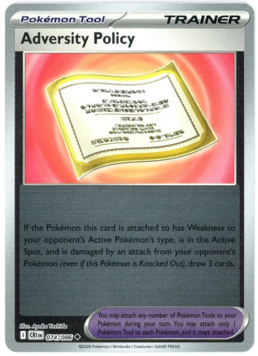 Adversity Policy 074/086 (Reverse Holo) - Chaos Rising - Pokemon TCG
