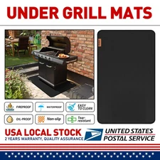 Large Under Grill Mat 76 x 51 inches for Outdoor Grill, Double-Sided Fireproof