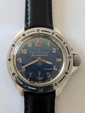 VOSTOK Komandirskie Datum Handaufzug 40mm Vintage Herren Armbanduhr