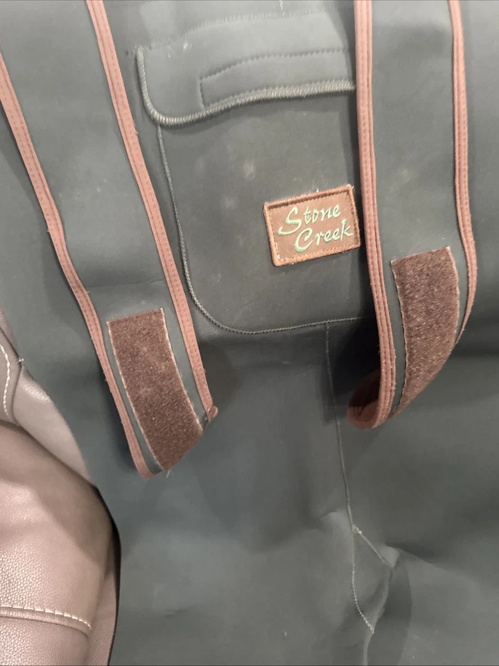 Stone Creek Mens LgSm Regular Green Neoprene Waders Stocking Foot Waders F1 - Image 3 of 4
