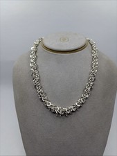Sterling Silver 925 VTG fringe necklace 60g,17 in