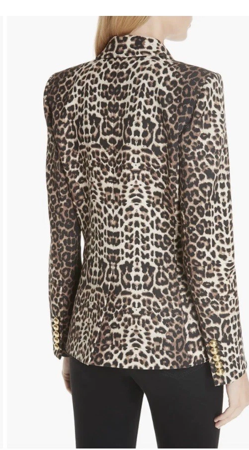 Sold Out Veronica Beard Leopard Print Miller Dickey Jacket 00 NWT $650 - Image 2 of 4