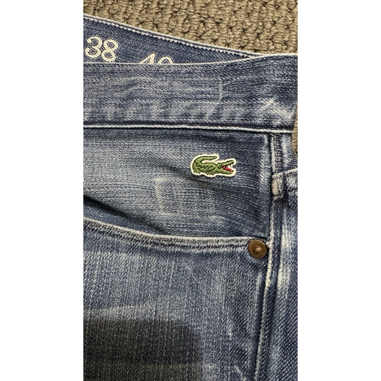 Ernest Sewn x Lacoste Jeans Fulton Zip 353 Men's Size 33 Straight Leg thumbnail 6