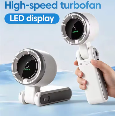 Mini Portable Handheld Turbo Fan USB Rechargeable Cooling Fan Up to 10