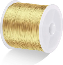 Jewelry Wire - 328Ft, 26 Gauge, Tarnish Resistant, Copper, 0.4Mm X 100M Gold