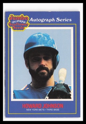 1990 Jumbo California Sunflower Seeds #3 Howard Johnson New York Mets SP RC
