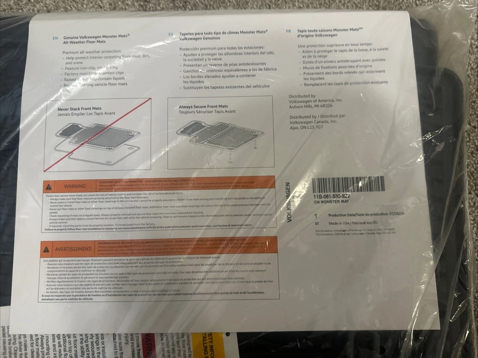 VOLKSWAGEN ID4 MONSTER MAT 11B-061-530-82V - Image 3 of 3