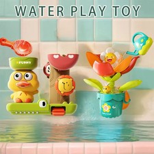 2025 Baby Bath Toy Play Water in Duck/Flower Shape Lion Waterwheel Children