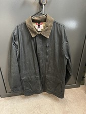 Filson Men  s Large Vintage Mile Marker Waxed Jacket Black RARE