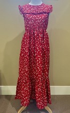 Girls Red Floral Maxi Dress Vacation Dress Size 11-12 150 