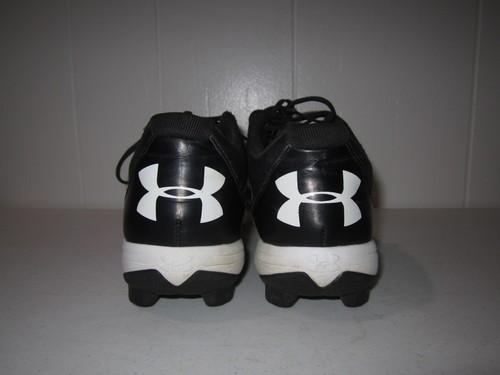 Crampons de baseball noir et blanc Under Armour Spotlight verrouillés taille 5 ans - Photo 5/11